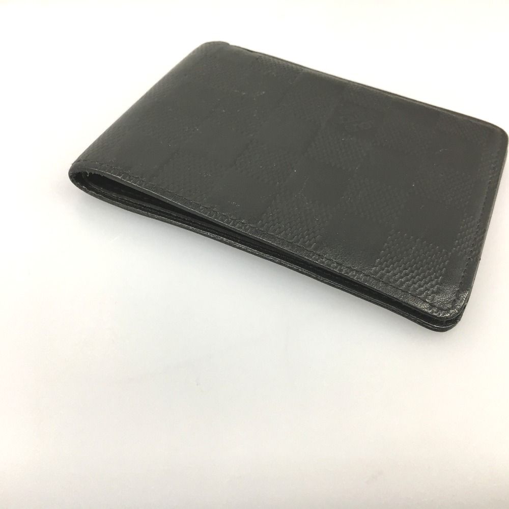 Louis Vuitton Bifold Wallet Portefeuille/multiple Damier Infini N63124 Black