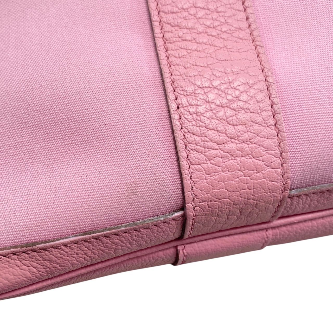 Hermes Tote Bag Garden Party PM Engraved □M Negonda Toile Offiche Pink Hermes