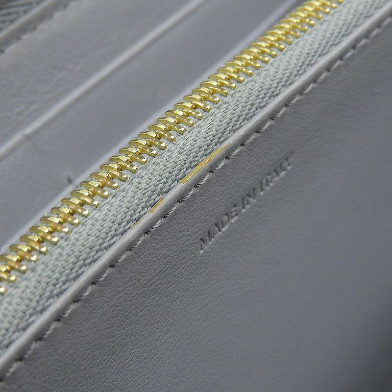Celine Current Logo 12 Cards 2 Free Pockets Round Zipper Long Wallet Women