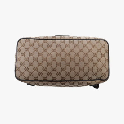 Guccigg Drawstring Ring Brown Canvas 449175 E021222378