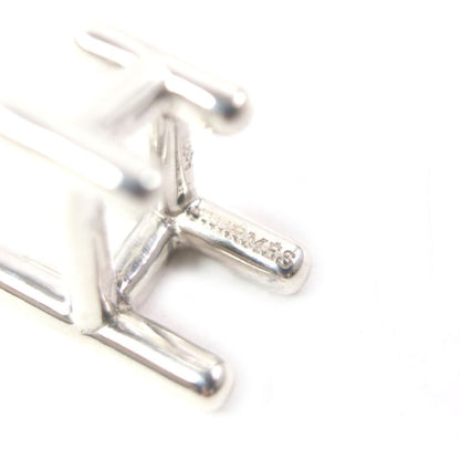 Hermes H2 H Logo Cufflinks Button Cufflinks Ag925 Silver Total Weight 8.8g