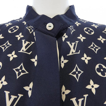 Louis Vuitton Striped Accent Monogram Shirt Dress — view 5