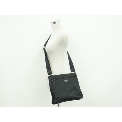 Prada Tessuto Shoulder Bag Pochette Nylon Black — view 6