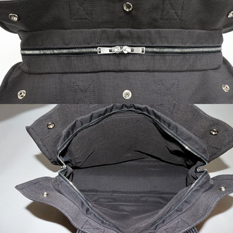 Hermes Tote Handbag Her Line Tote MM Canvas Gray