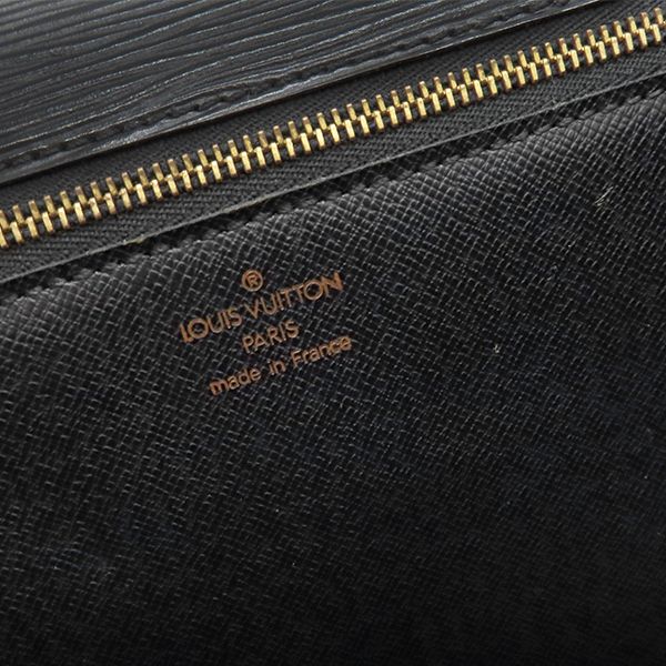 Louis Vuitton 2way Bag Monceau Epi Leather Black Gold Hardware Black Handbag