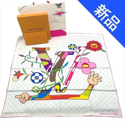 Louis Vuitton Takashi Murakami Collaboration Lvlogo Super Flat Blanc Carre 90