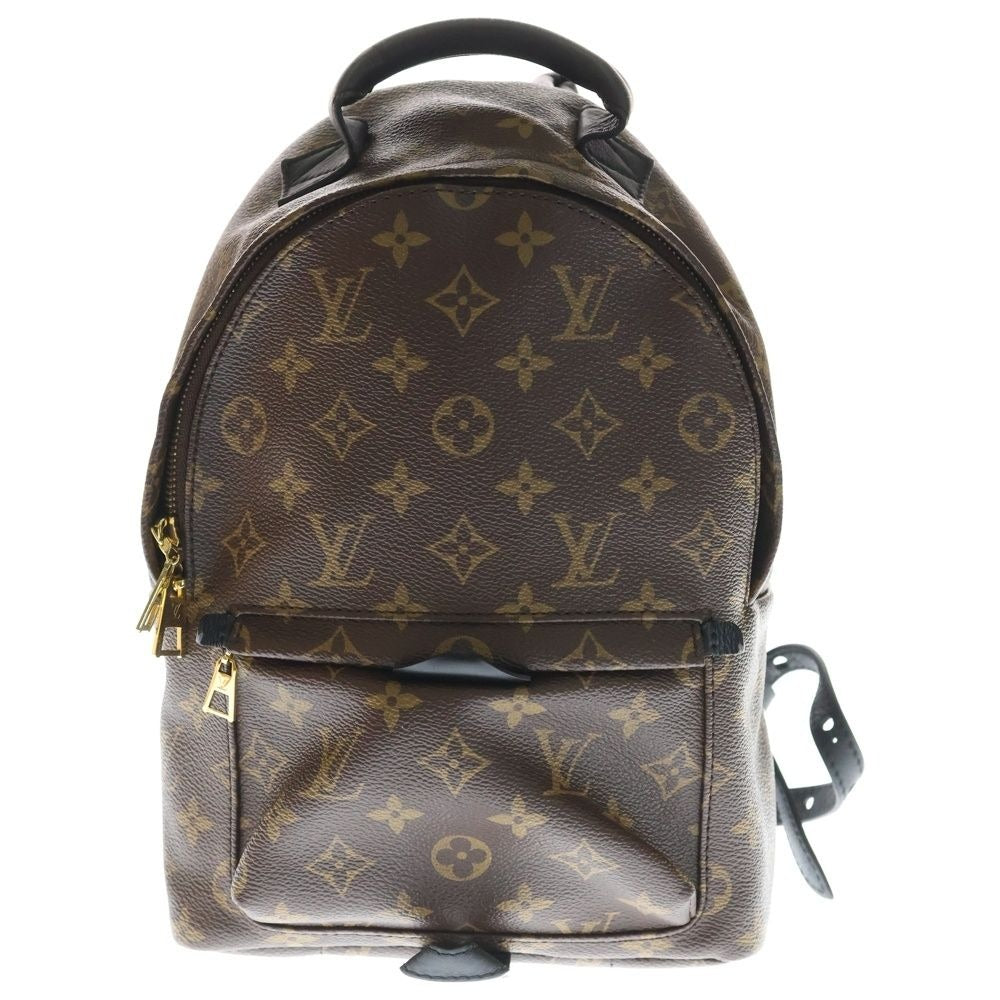 Louis Vuitton Monogram Palm Spring Backpack Brown Black Leather Gold