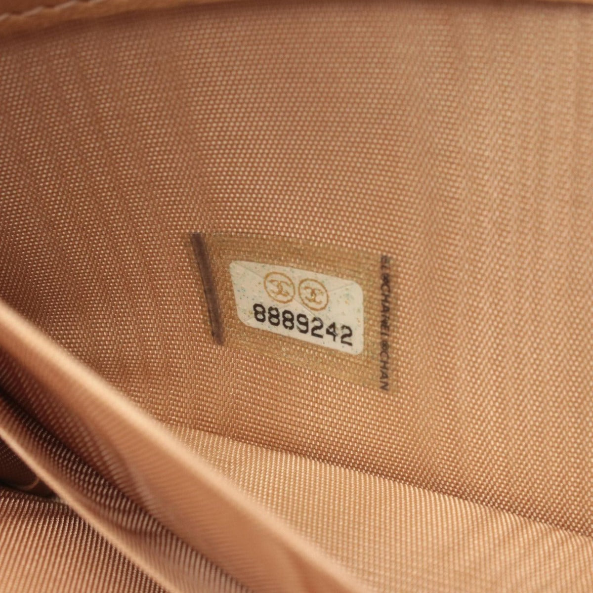 Chanel Round Wallet CC Logo Beige Calf Long — view 5