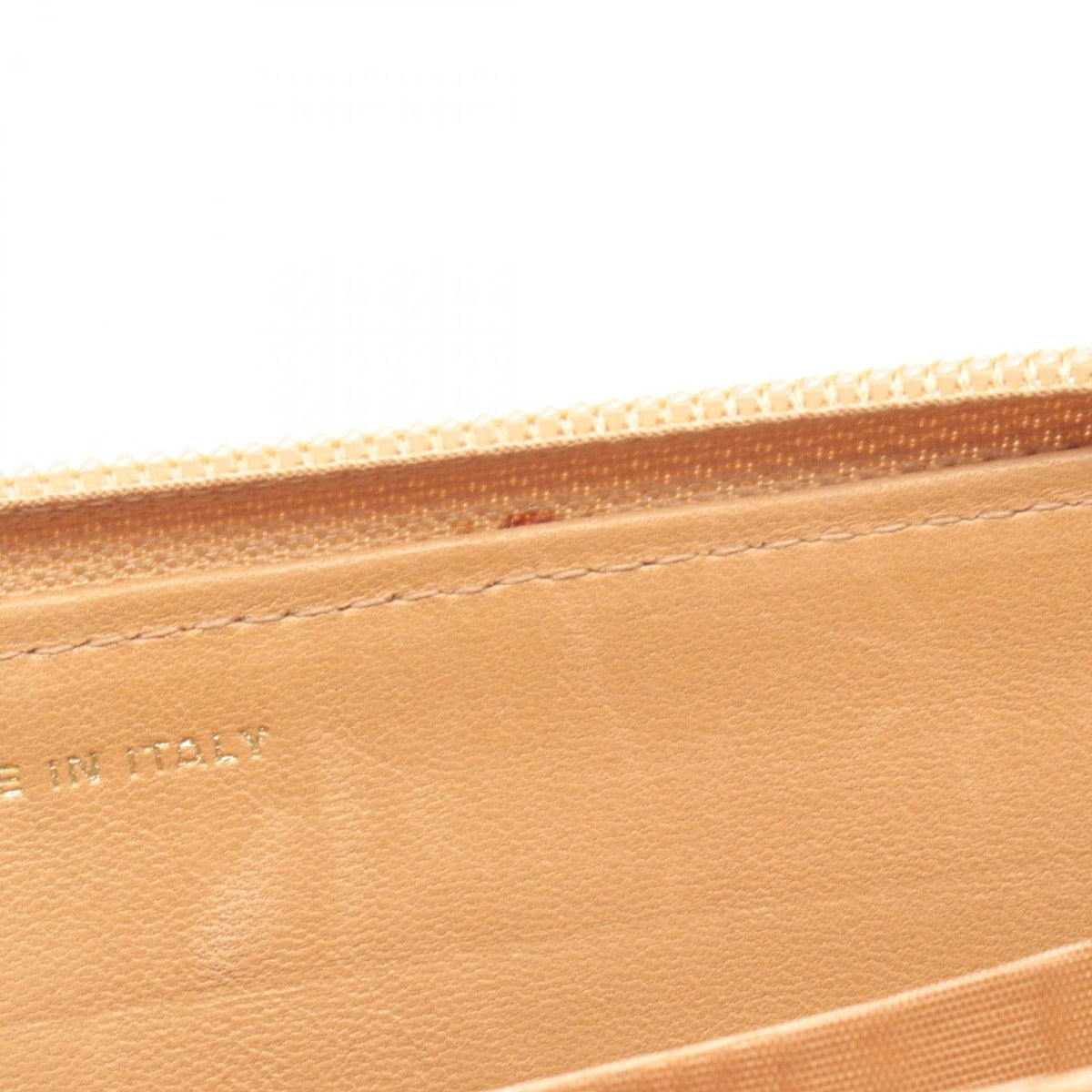 Chanel Round Wallet CC Logo Beige Calf Long — view 6