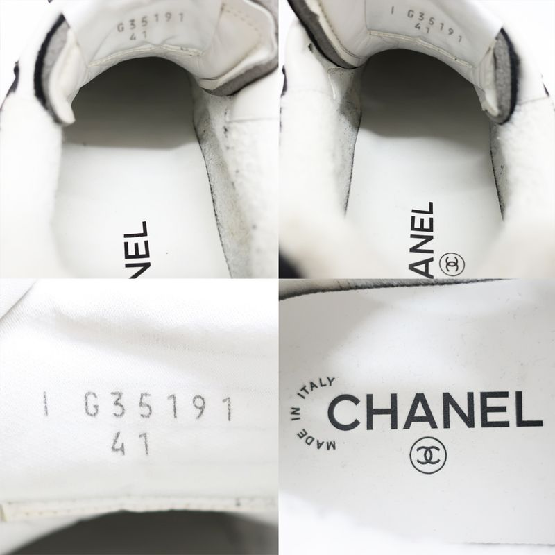 Chanel Sneakers - Low Cut Black Notation Size 41 Equivalent To 25.5cm
