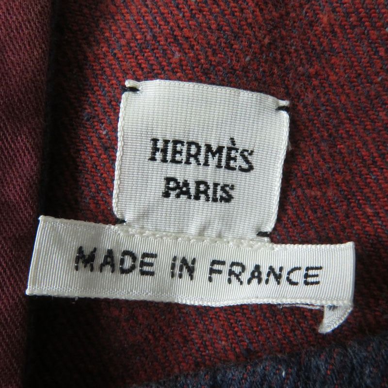 Hermes Charm Leather Knee-length Short-sleeved Cotton Dress Purple 34