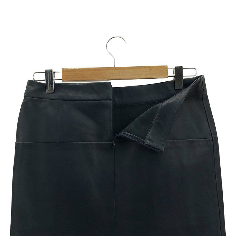 Celine - Phoebe Period Lamb Leather Skirt - 36 - Navy - Women