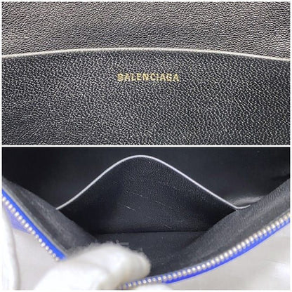 Balenciaga Clutch Bag Blue 579550 Excellent Condition Zipper Logo