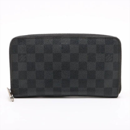 Louis Vuitton Damier Graphite Zippy Organizer N63077 Leather Long Wallet Round