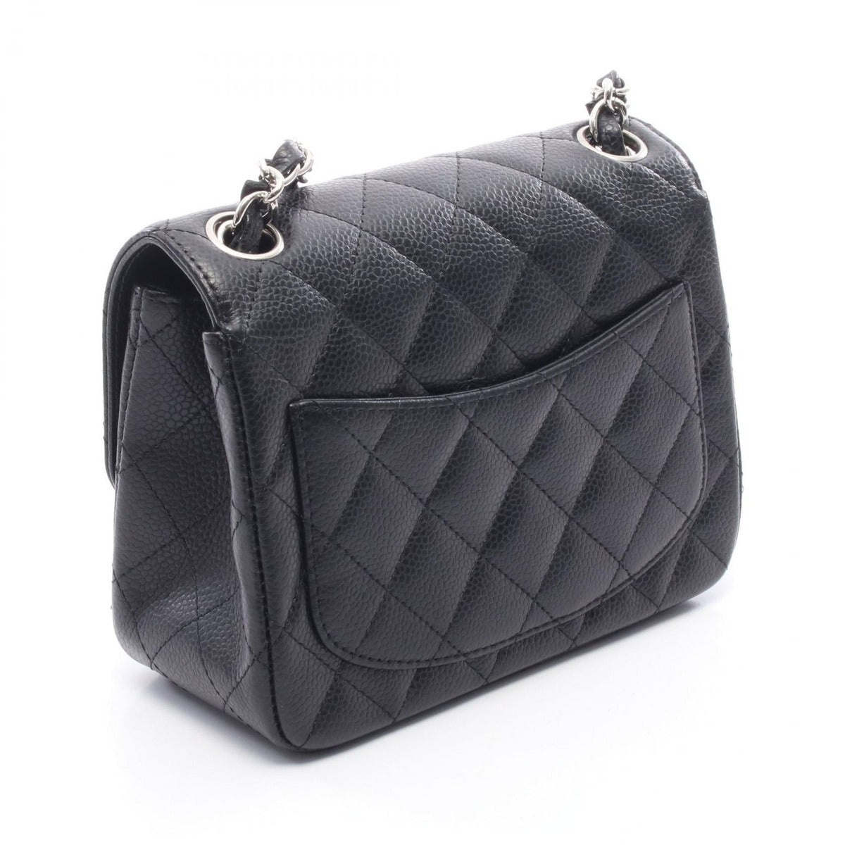 Chanel Shoulder Bag Mini Quilted Black Leather — view 2