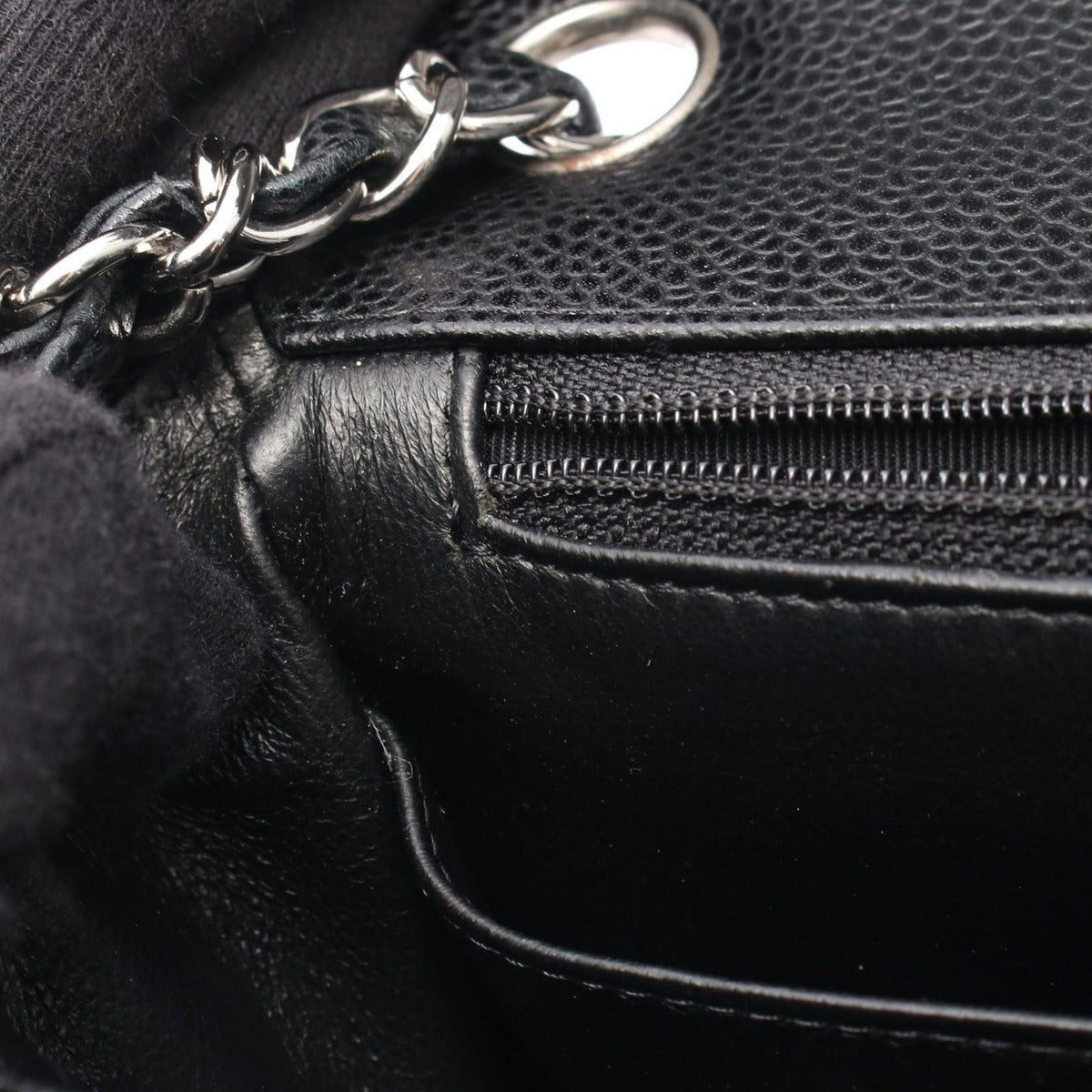 Chanel Shoulder Bag Mini Quilted Black Leather — view 7
