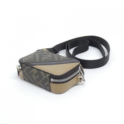 Fendi Shoulder Bag Canvas Silver — view 3