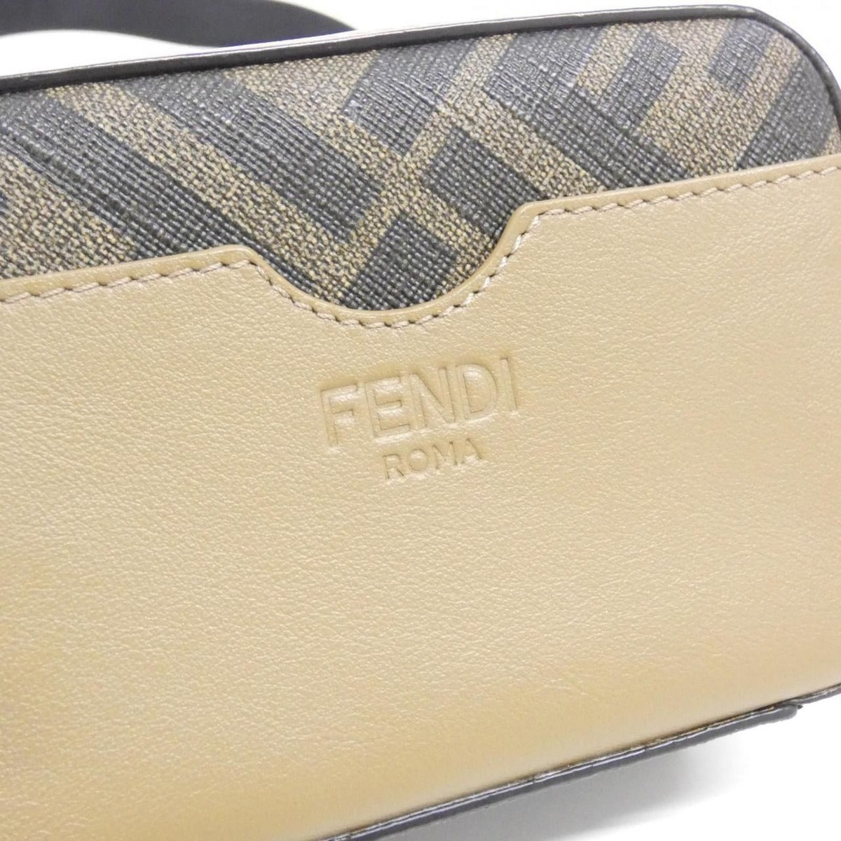 Fendi Shoulder Bag Canvas Silver — view 7
