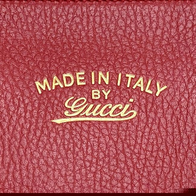 Gucci 2 Way Bag Red 368827 Excellent Condition Leather Preowned