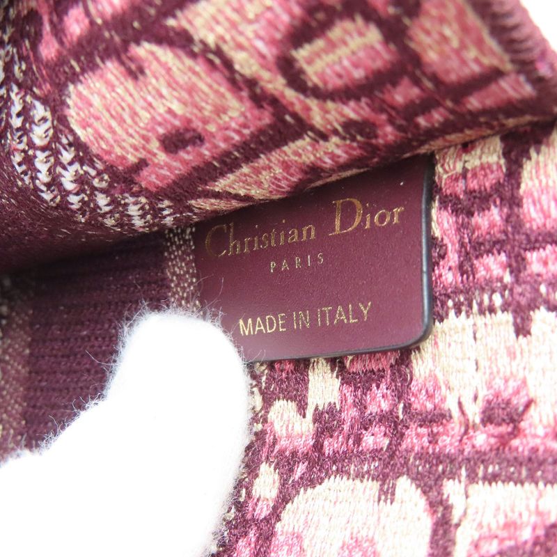 Christian DIOR Book Tote Mini Handbag Canvas Women