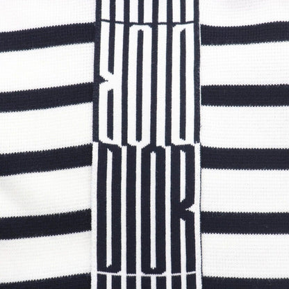 Dior Mariniere Cotton Border Pattern Side Logo Long Sleeve Knit White Black 38 — view 5