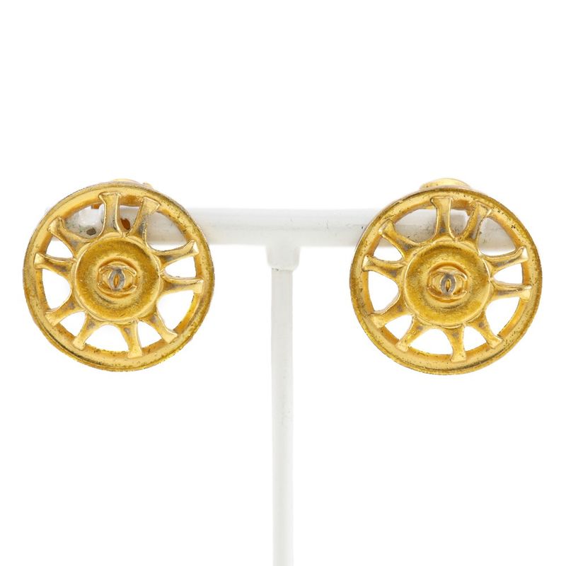 Chanel Gold Plated Ladies 8.7g Earrings