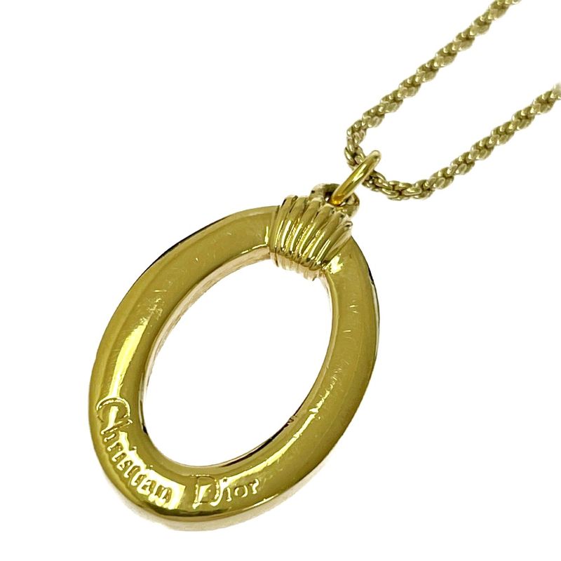 Christian Dior GP Oval Necklace Gold 459549 Necklace