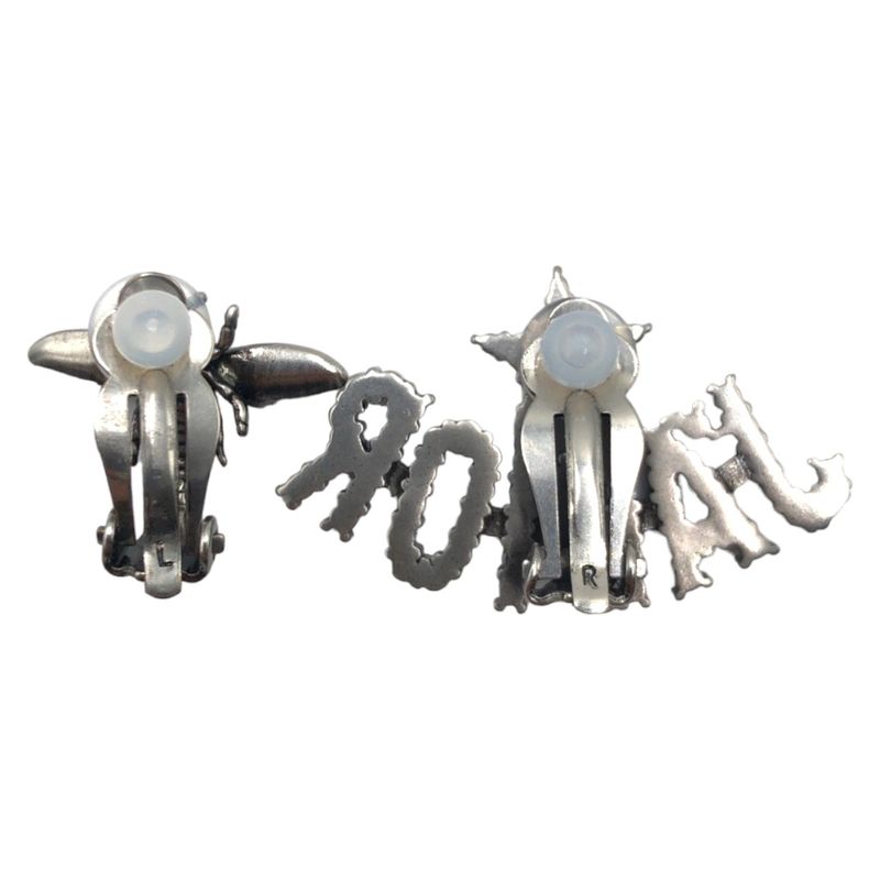 DIOR J'A DIOR Bee Rhinestone Silver Metal Earrings Earring Women 504735