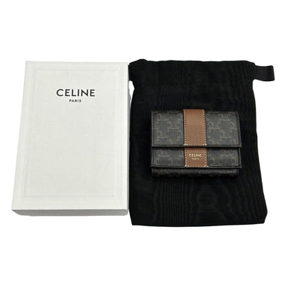 Celine Trifold Wallet Triomphe Brown