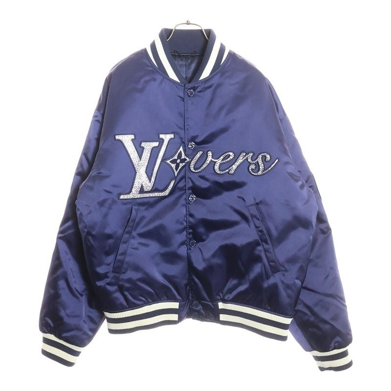 Louis Vuitton 25 SS Vers Baseball Blouson Jacket Rhinestone Rm251 Q GPD