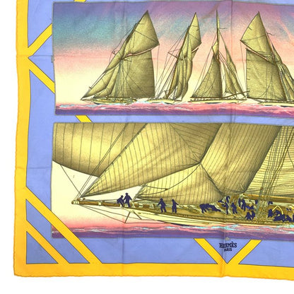 Hermes Carre 90 Rafales Spree Ship Multicolor Large Scarf 100% Silk