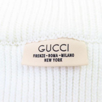 Gucci 758097 Wool Knit Pants With Logo Bottoms White S Genuine