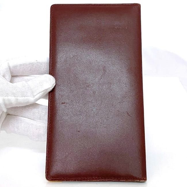 Cartier Fold Wallet Ec22951 Bordeaux Must Wallets Excellent Condition