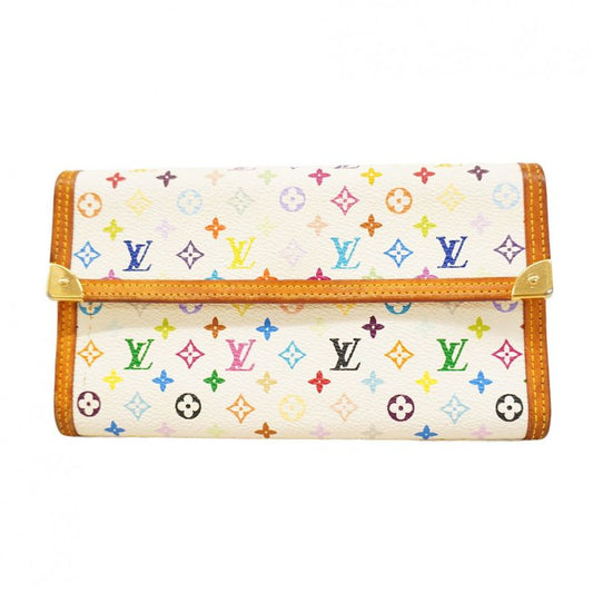 Louis Vuitton Trifold Long Wallet Monogram Multicolor Porte Trésor International