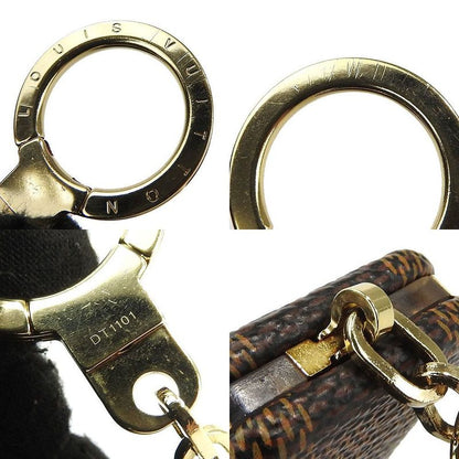 Louis Vuitton Key Holder Key Ring Light Astropyr M66186 Damier Ebène Gold