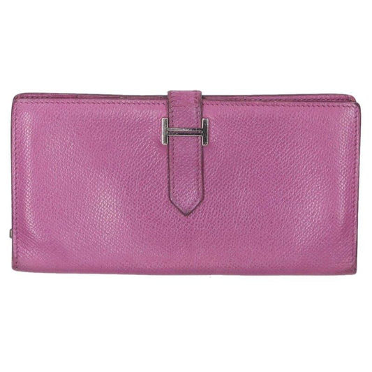 Hermes Bearn Classic □I Engraved Svhardware Wallet Men's