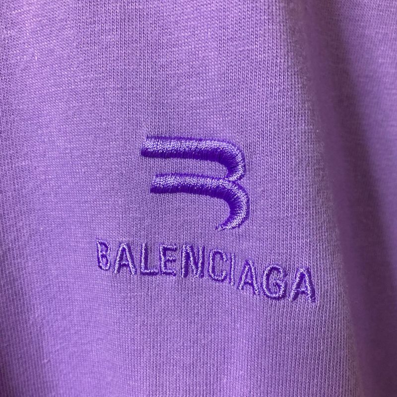 Good Balenciaga 2021 Model Logo Embroidery Short Sleeve T-Shirt 612965 Tlv99 M