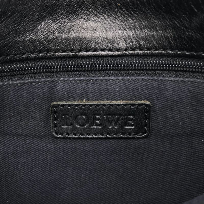 Loewe Anagram Canvas Shoulder Bag Beige Black