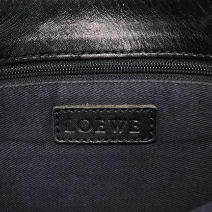 Loewe Anagram Canvas Shoulder Bag Beige Black