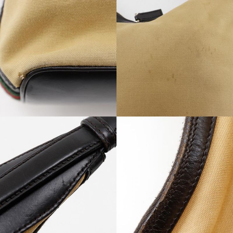 Gucci Sherry Line 001-4288 Canvas Beige Ladies Shoulder Bag