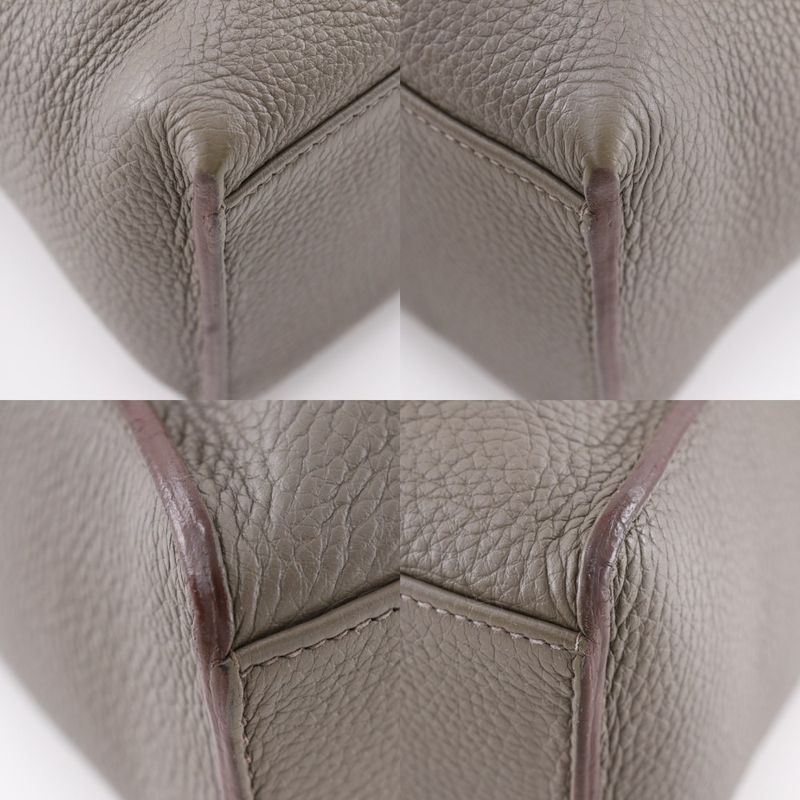 Hermes Sac Alfred 35 Taurillon Clemence Taupe □O Men's Shoulder Bag