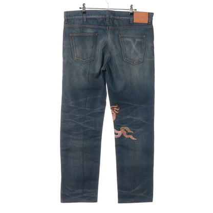 Gucci Dragon Embroidery Denim Pants Distressed Jeans 38 — view 2