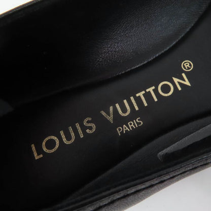 Louis Vuitton 2022 Popi Line Monogram Leather Ballet Shoes Black 36 Storage