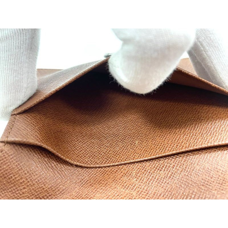 Louis Vuitton Monogram Porte Papier Zip Snap Closure Fold Wallet Brown — view 12