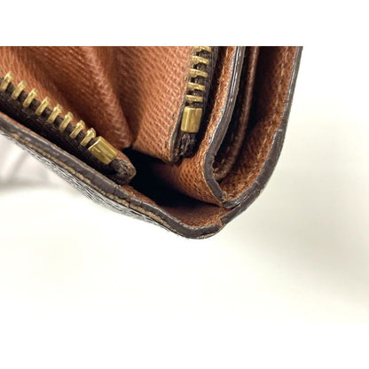 Louis Vuitton Monogram Porte Papier Zip Snap Closure Fold Wallet Brown — view 15