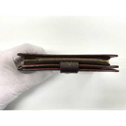 Louis Vuitton Monogram Porte Papier Zip Snap Closure Fold Wallet Brown — view 5
