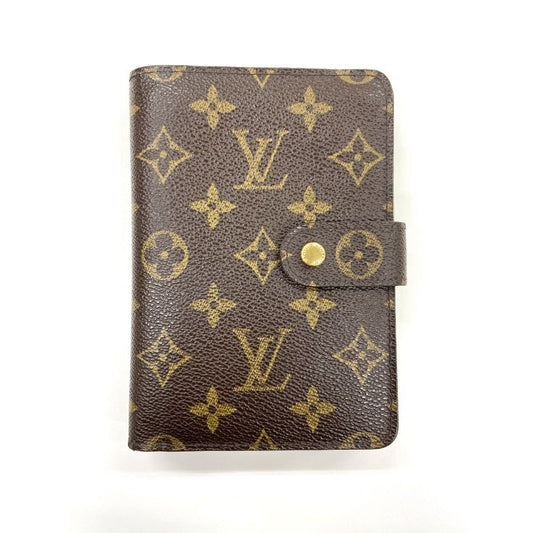 Louis Vuitton Monogram Porte Papier Zip Snap Closure Fold Wallet Brown