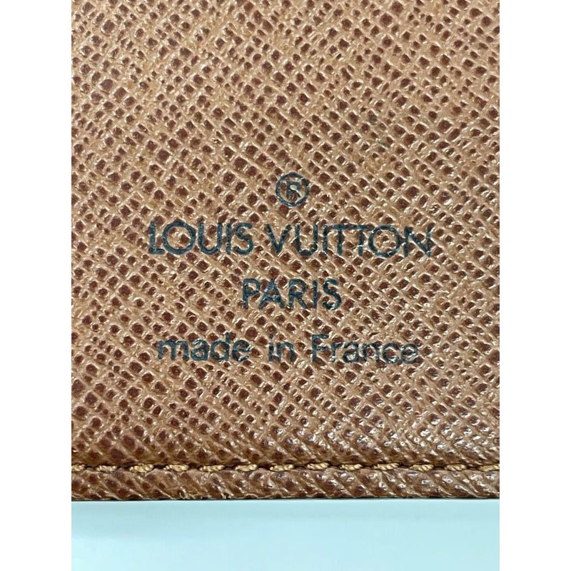 Louis Vuitton Monogram Porte Papier Zip Snap Closure Fold Wallet Brown — view 9