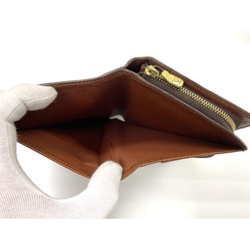 Louis Vuitton Monogram Porte Papier Zip Snap Closure Fold Wallet Brown — view 10