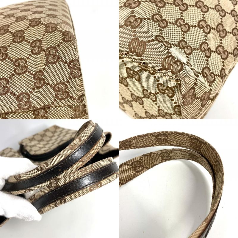 Gucci Handbag GG Logo 002-1080 GG Canvas/leather Beige